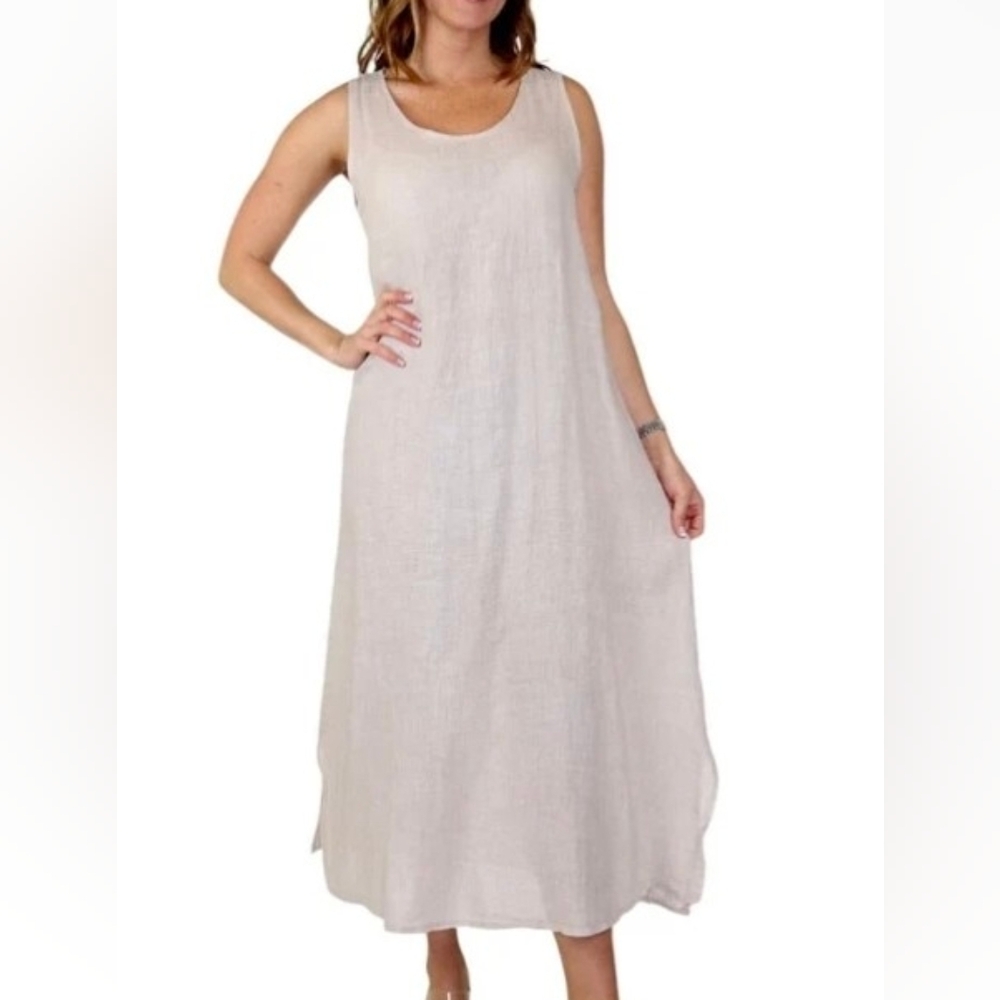 Saga Made In italy White Sheer Swim Cover Up Dress LG NWT *P